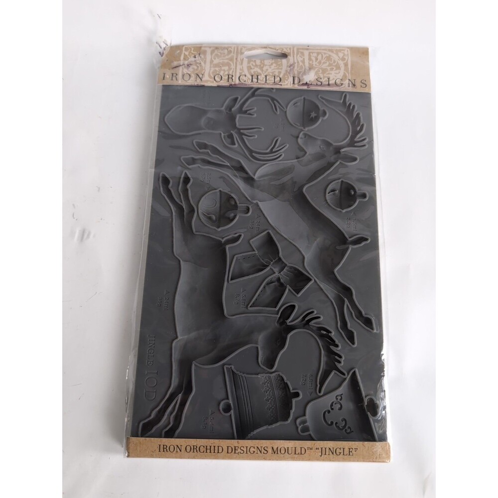 Iron Orchid Designs Retired Mould - Jingle - New In Package Mold Silicone